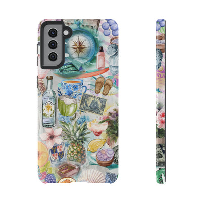 Impact Resistant, Travel Coquette Collage, Cute Phone Cases for Samsung S24, S23, S22, S21, IPhone 15 pro Iphone 14 pro Iphone 13 IPhone 12 Iphone 11