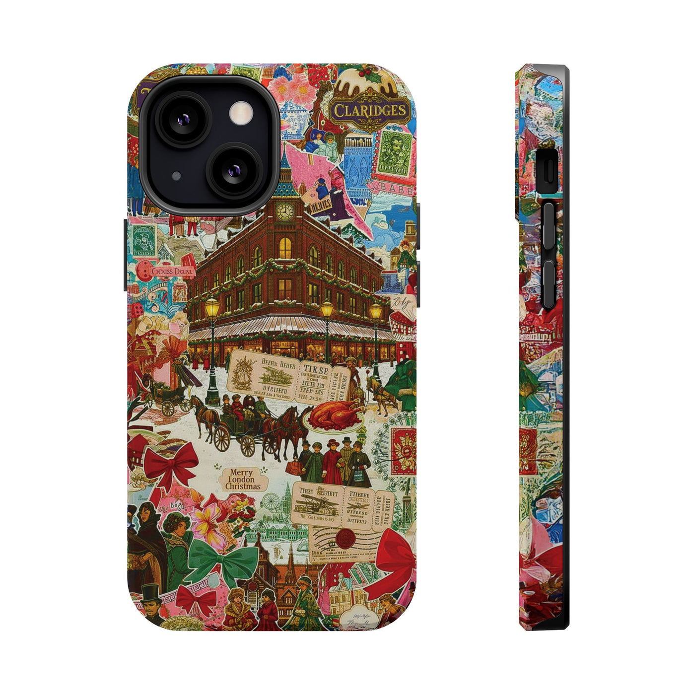 Aesthetic Tough Magsafe London Coquette Collage Phone Case - For iPhone 17 Pro Max iPhone 16 Pro iPhone 15 Iphone 14 Plus 13 Pro 12 11 10 - Studio40ParkLane