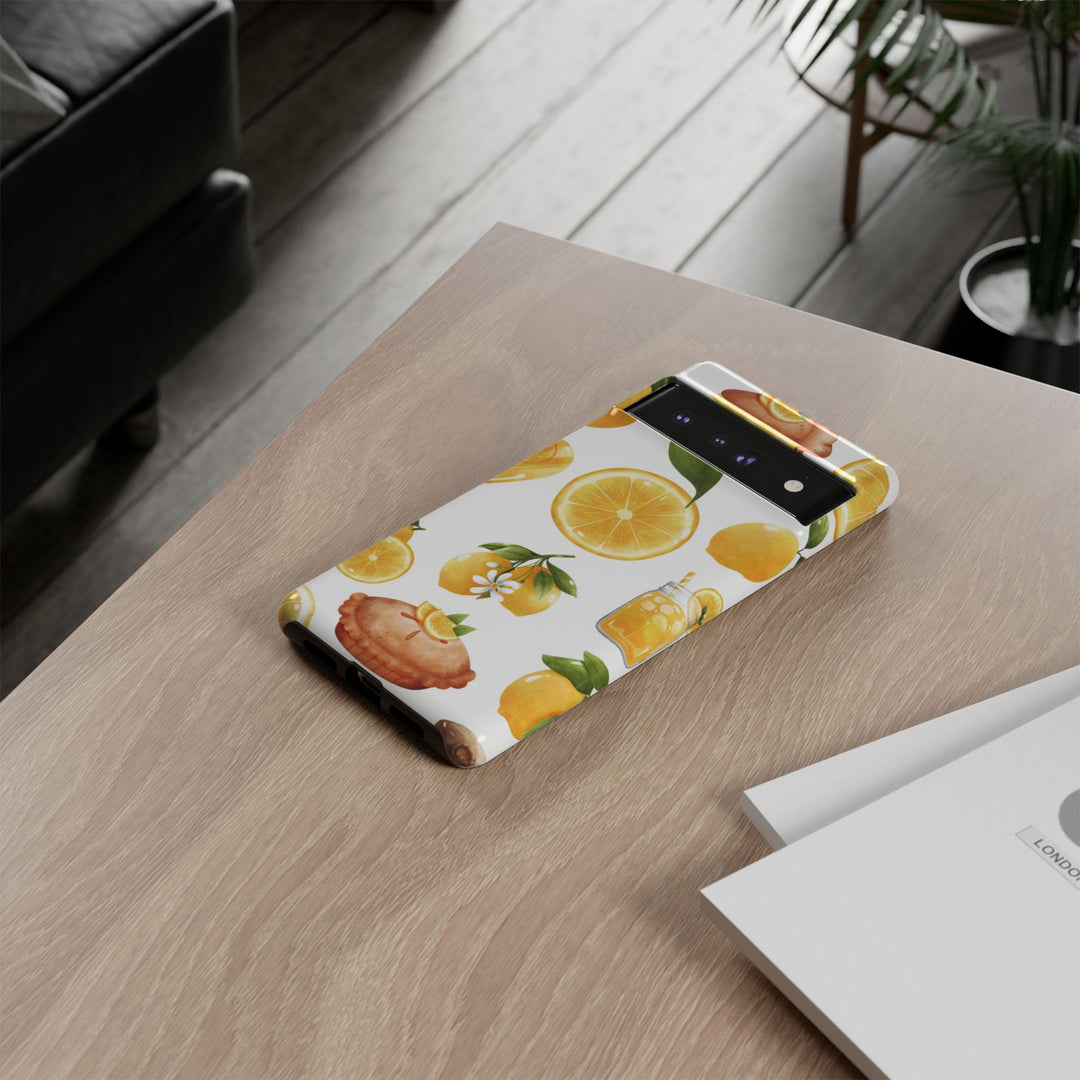 Impact Resistant, Lemon Fruit Pie, Cute Phone Cases for Samsung S24, S23, S22, S21, IPhone 15 pro Iphone 14 pro Iphone 13 IPhone 12 Iphone 11 - Studio40ParkLane