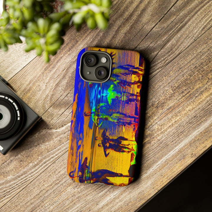 Cute IPhone Case | iPhone 15 Case | iPhone 15 Pro Max Case, Iphone 14 Case, Iphone 14 Pro Max Case IPhone Case for Art Lovers, Sunset Dance Blue Yellow - Studio40ParkLane