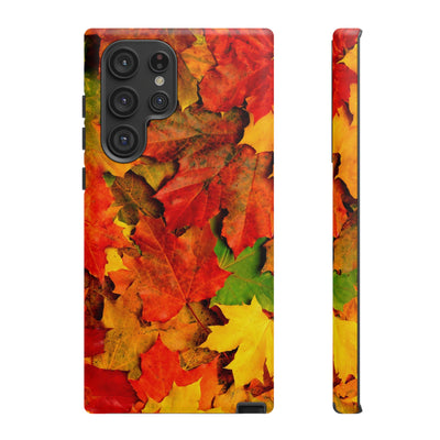 Fall Leaves Impact Resistant, Cute Phone Cases for Samsung S24, S23, S22, S21, IPhone 15 pro Iphone 14 pro Iphone 13 IPhone 12 Iphone 11