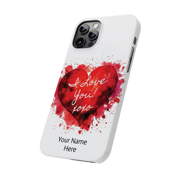 Slim Custom Personalized Valentine Love Gift for Her Cute Phone Cases for Iphone 16 Pro Max | iPhone 15 Case | iPhone 15 Pro Max Case, Iphone 14, 13, 12, 11, 10, 8, 7 - Studio40ParkLane