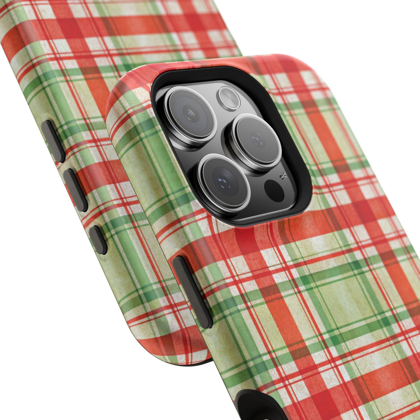 Aesthetic Tough Magsafe Red Green Checkered Phone Case - For iPhone 17 Pro Max iPhone 16 Pro iPhone 15 Iphone 14 Plus 13 Pro 12 11 10 - Studio40ParkLane