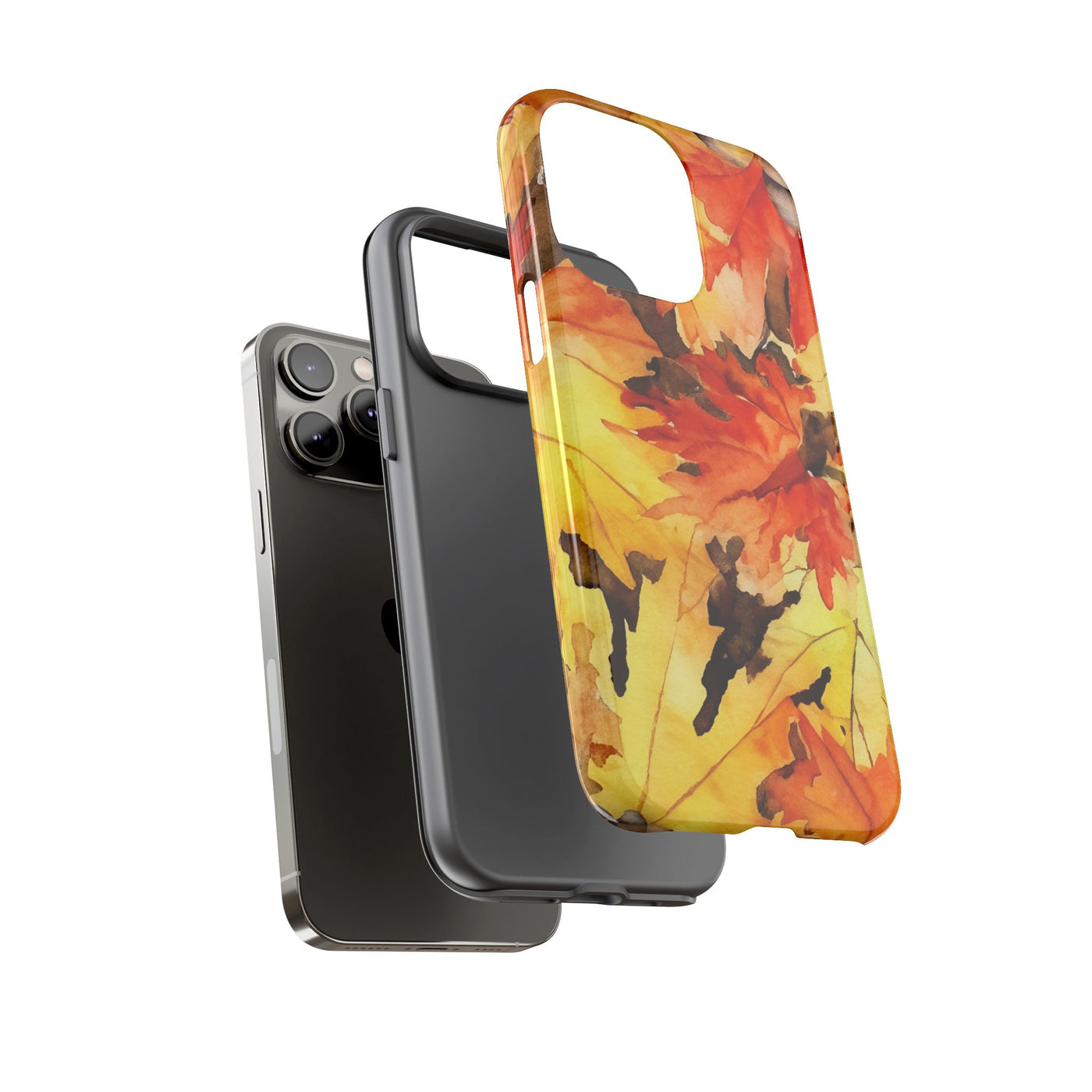 Impact Resistant, Fall Leaves, Cute Phone Cases for Samsung S24, S23, S22, S21, IPhone 15 pro Iphone 14 pro Iphone 13 IPhone 12 Iphone 11