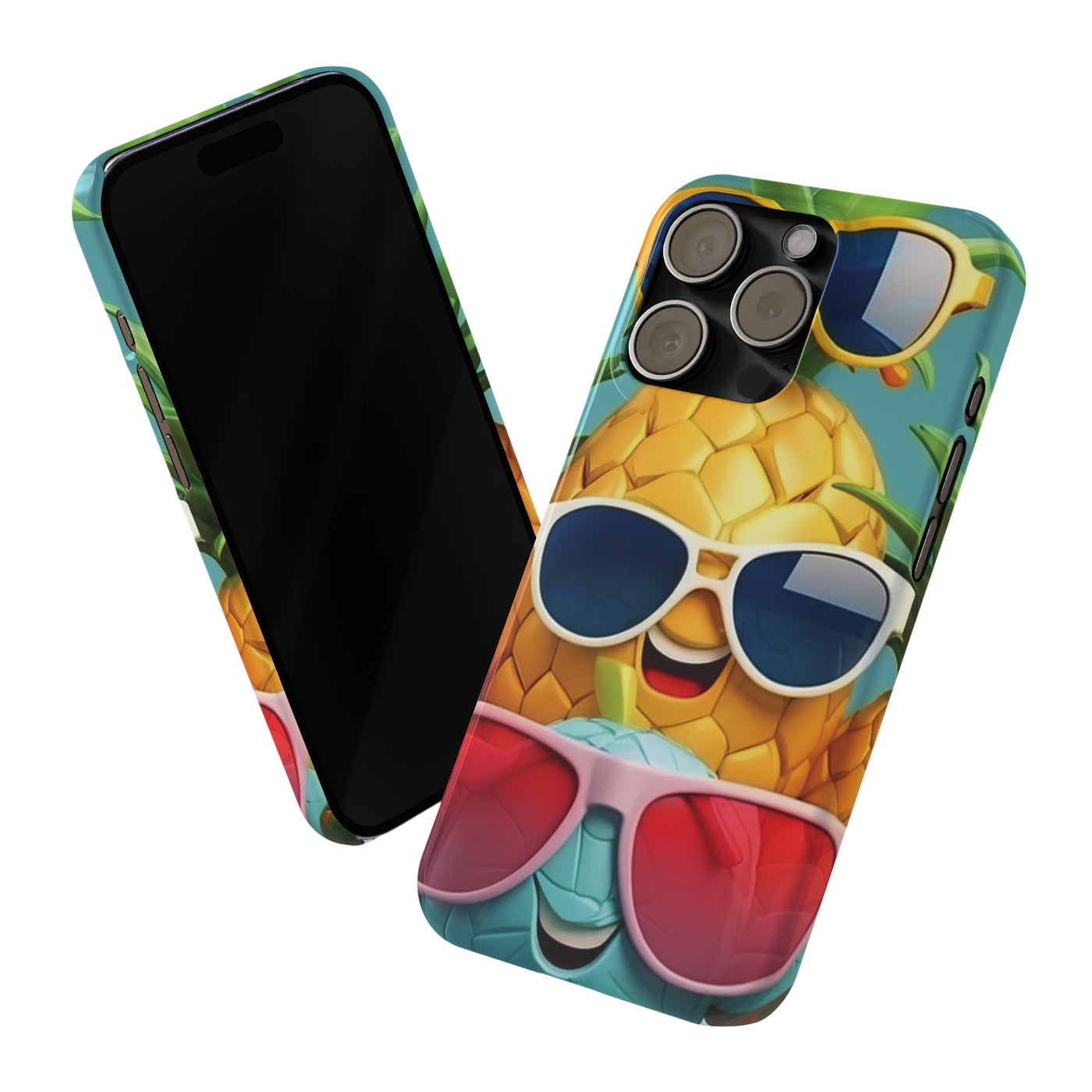 Slim Cute iPhone Cases - | iPhone 15 Case | iPhone 15 Pro Max Case, Iphone 14 Case, Iphone 14 Pro Max, Iphone 13, Summer Pineapple Fruit