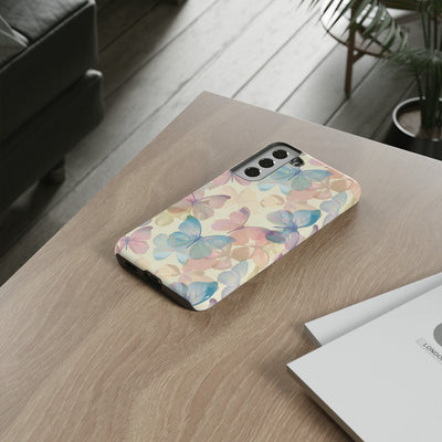 Cute Samsung Case | Cool Iphone Case | Summer Pastel Butterflies, Samsung S24, S23, S22, S21, IPhone 15 Case | Iphone 14 Case, Iphone 13 Case