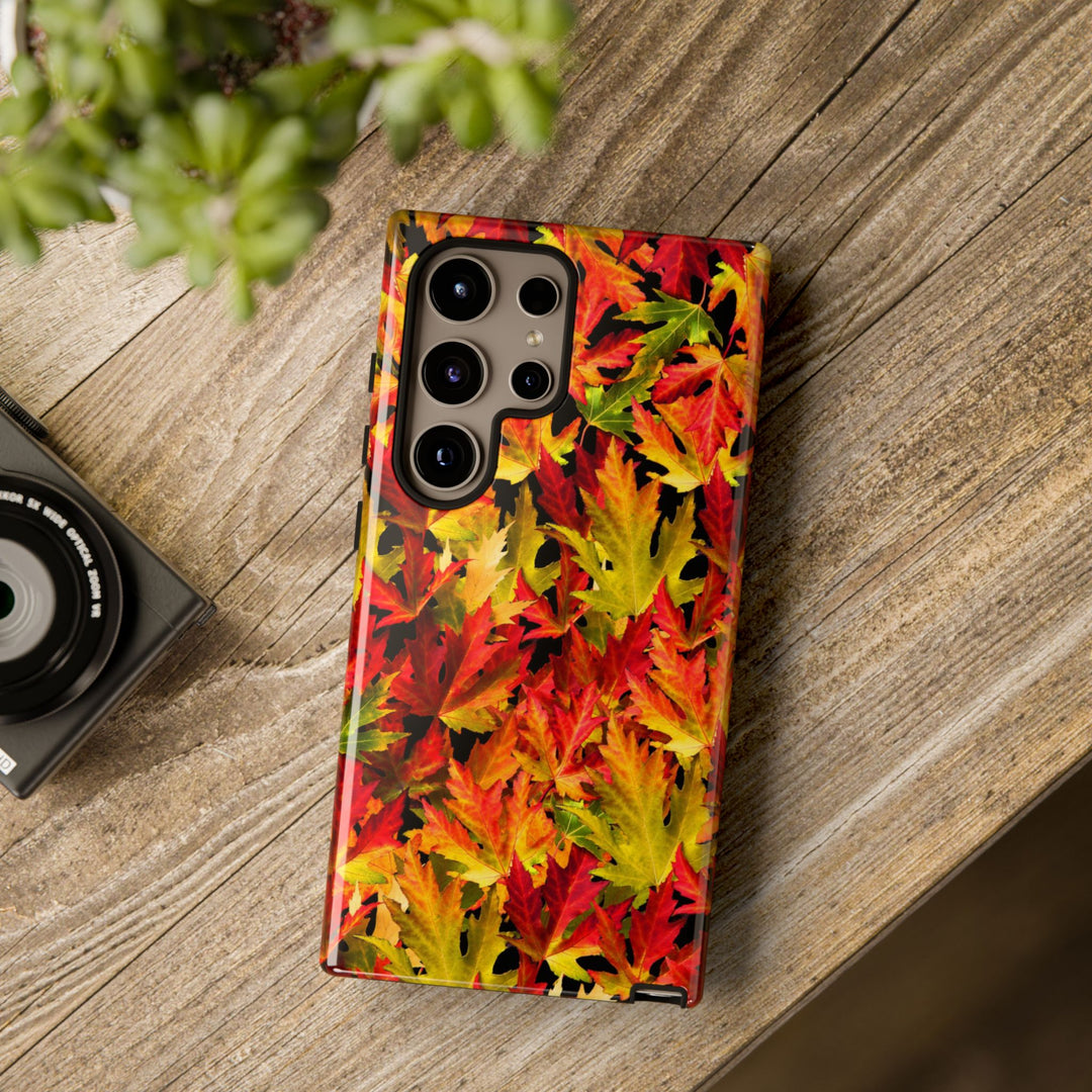 Fall Leaves Impact Resistant, Cute Phone Cases for Samsung S24, S23, S22, S21, IPhone 15 pro Iphone 14 pro Iphone 13 IPhone 12 Iphone 11 - Studio40ParkLane