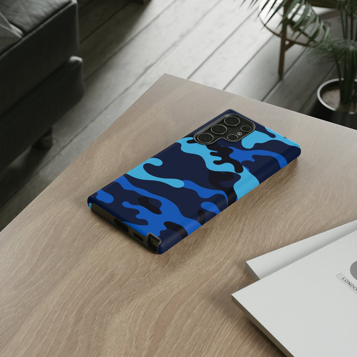 Cute Samsung Phone Case | Aesthetic Samsung Phone Case | Galaxy S23, S22, S21, S20 | Blue Camouflage, Protective Phone Case - Studio40ParkLane