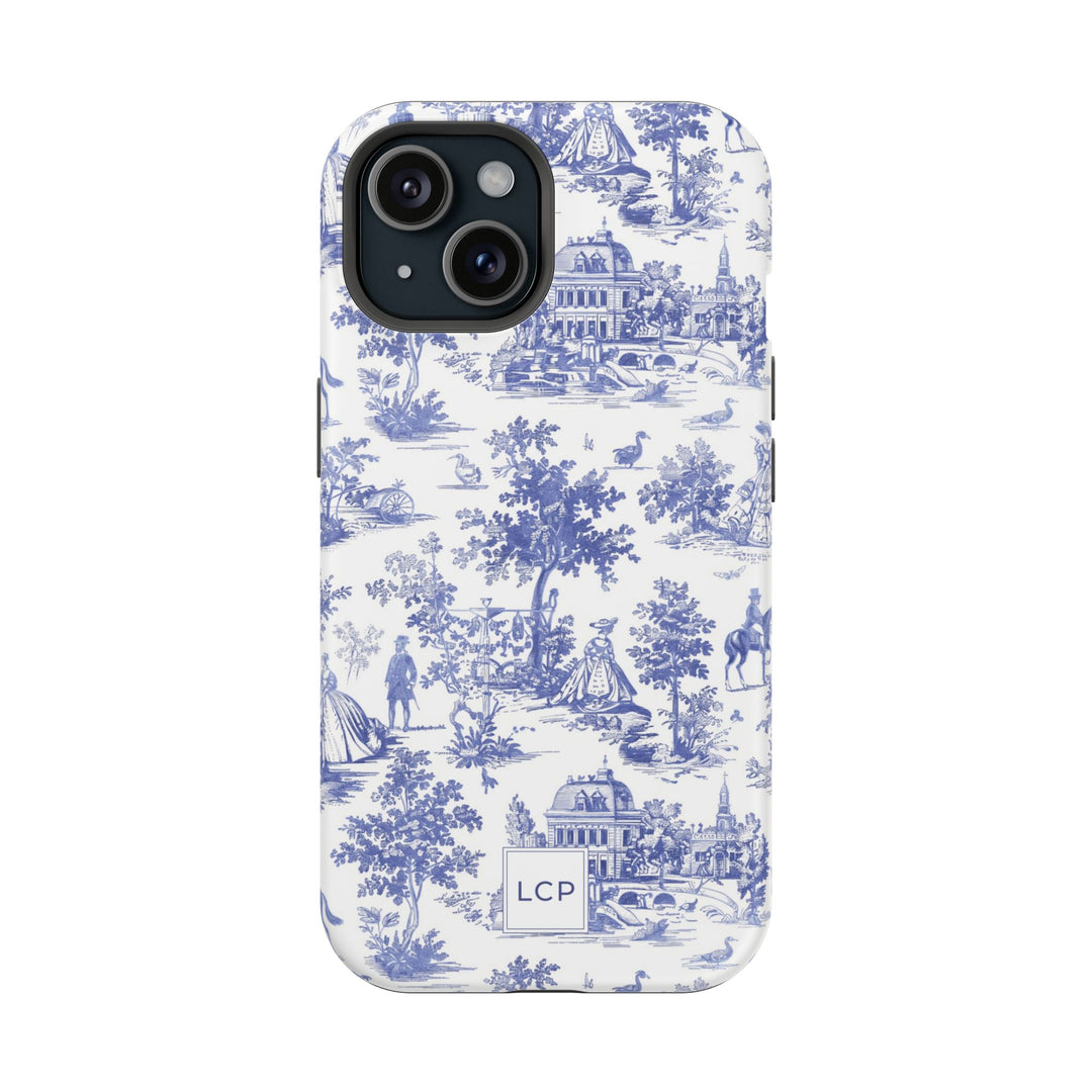 Custom Personalized French Toile Magsafe Phone Case for Iphone 18 - iPhone 17 Pro Max Air Plus 15 14 13 12 11, Samsung Galaxy Phone Cases - Studio40ParkLane
