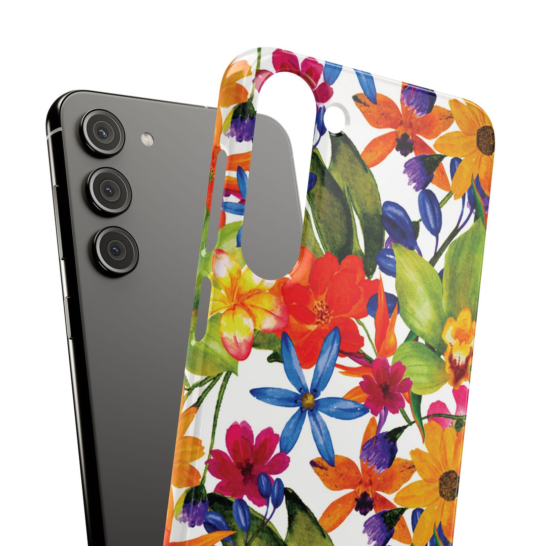 Sleek Snap Colorful Flowers Cute Phone Case for iPhone 16 15 14 13 12 11 X Xs Max Xr Pro Plus Samsung Galaxy S24 S23 S22 S21 S20 Note Ultra
