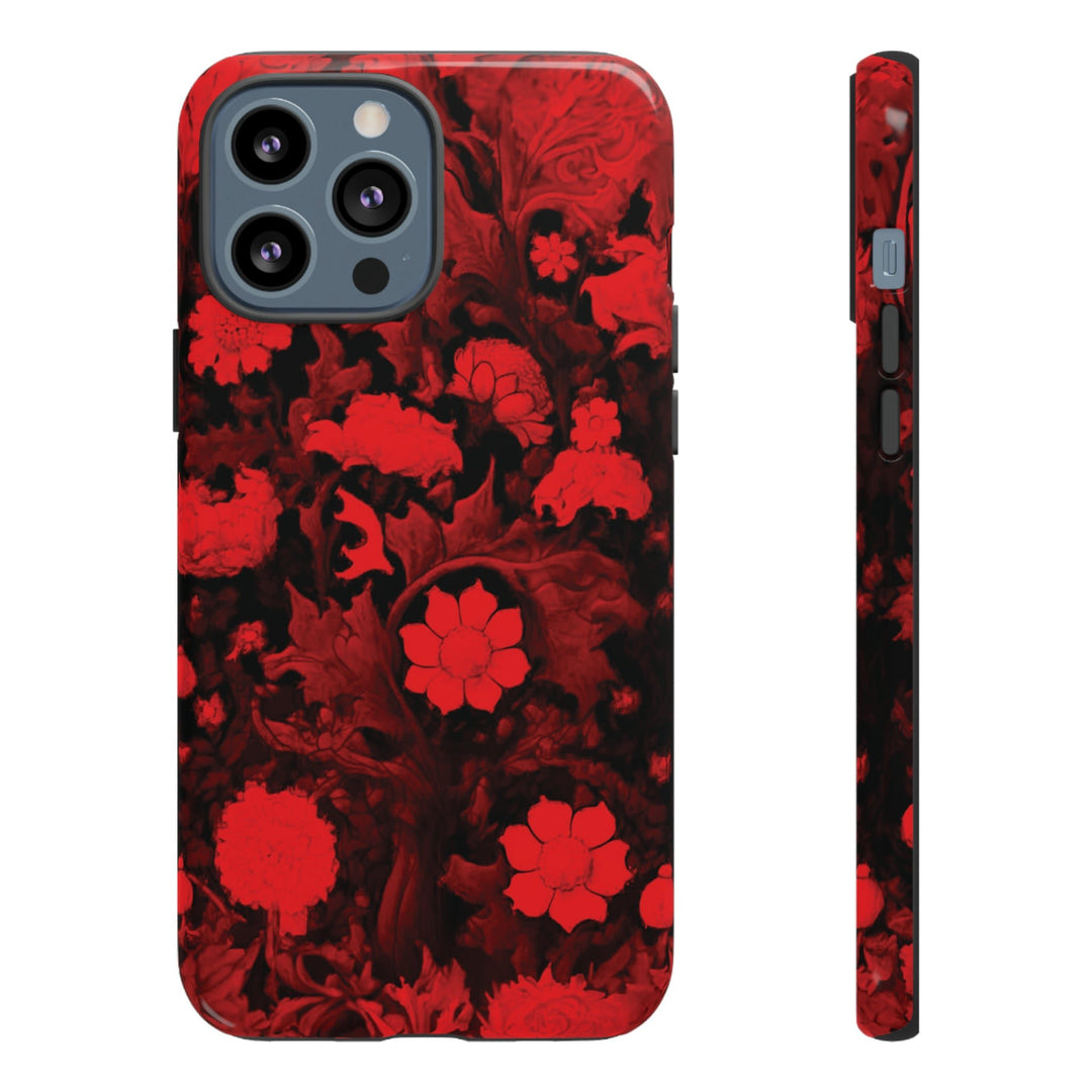 Cool Phone Case | Red Flowers, For iPhone 15 Case | iPhone 15 Pro Case, Iphone 14 Case, Iphone 14 Pro Max Case, Protective Iphone Case - Studio40ParkLane