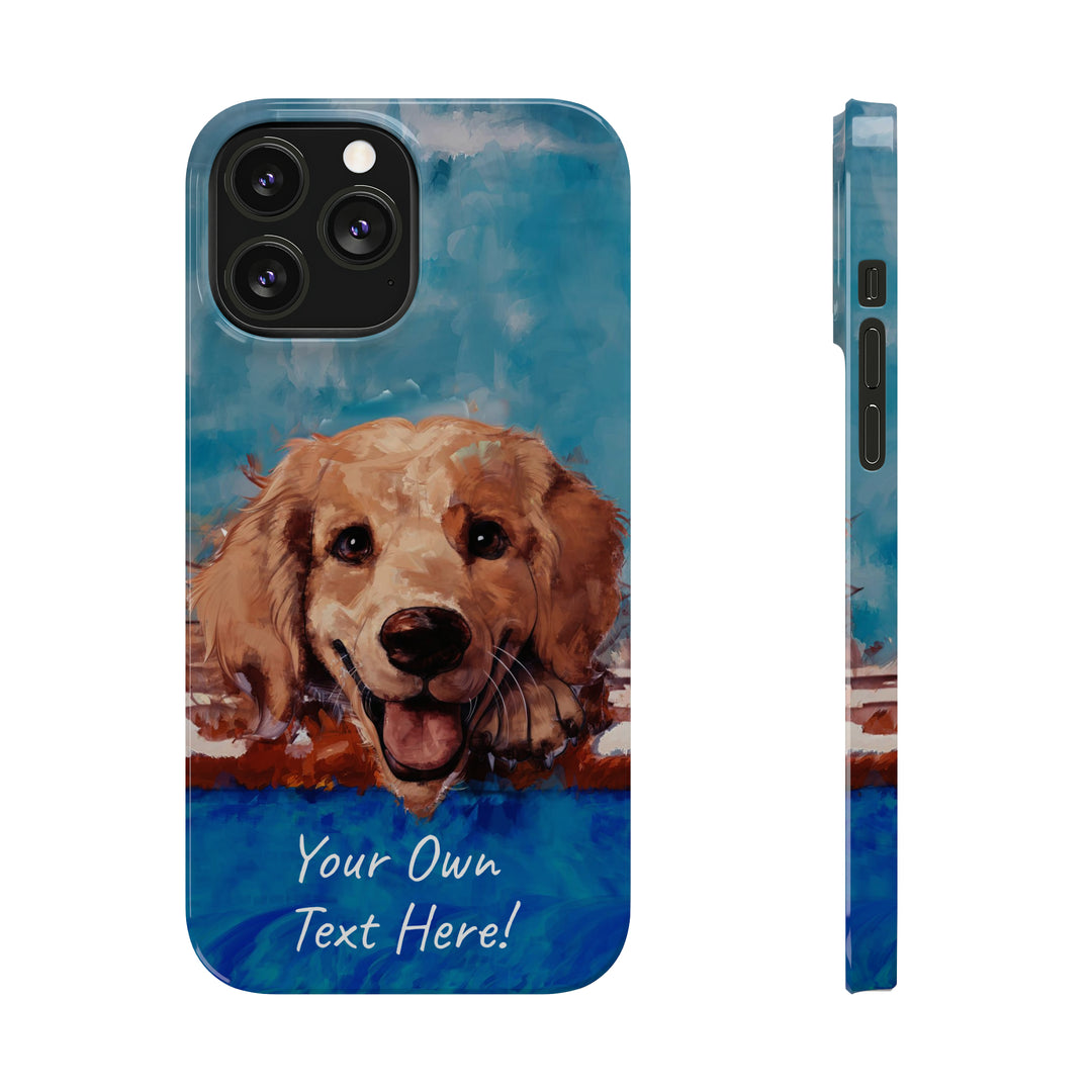 Slim Personalized Cute iPhone Cases - | iPhone 15 Case | iPhone 15 Pro Max Case, Iphone 14 Case, Iphone 14 Pro Max, Iphone 13, Golden Retriever Dog - Studio40ParkLane