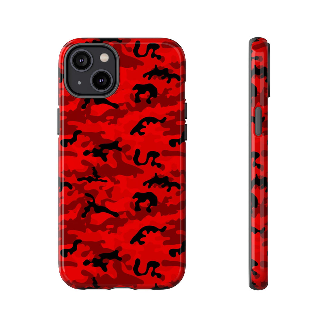 Impact Resistant, Red Camo Camouflage, Cute Phone Cases for Samsung S24, S23, S22, S21, IPhone 15 pro Iphone 14 pro Iphone 13 IPhone 12 Iphone 11 - Studio40ParkLane