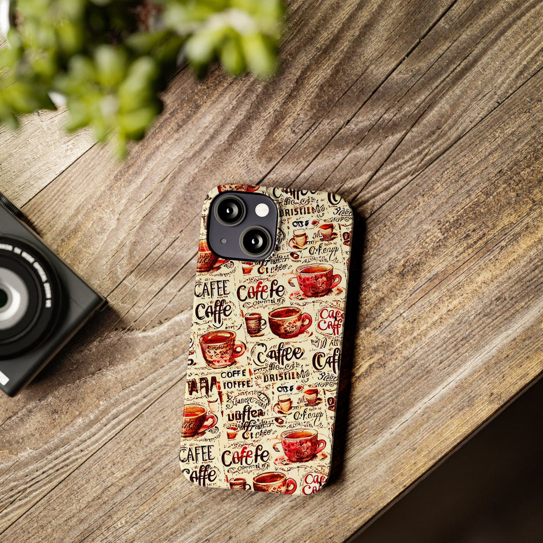 Slim Cute Phone Cases for Iphone - | iPhone 15 Case | iPhone 15 Pro Max Case, Iphone 14 Case, Iphone 14 Pro Max, Iphone 13, Paris Coffee Cup - Studio40ParkLane