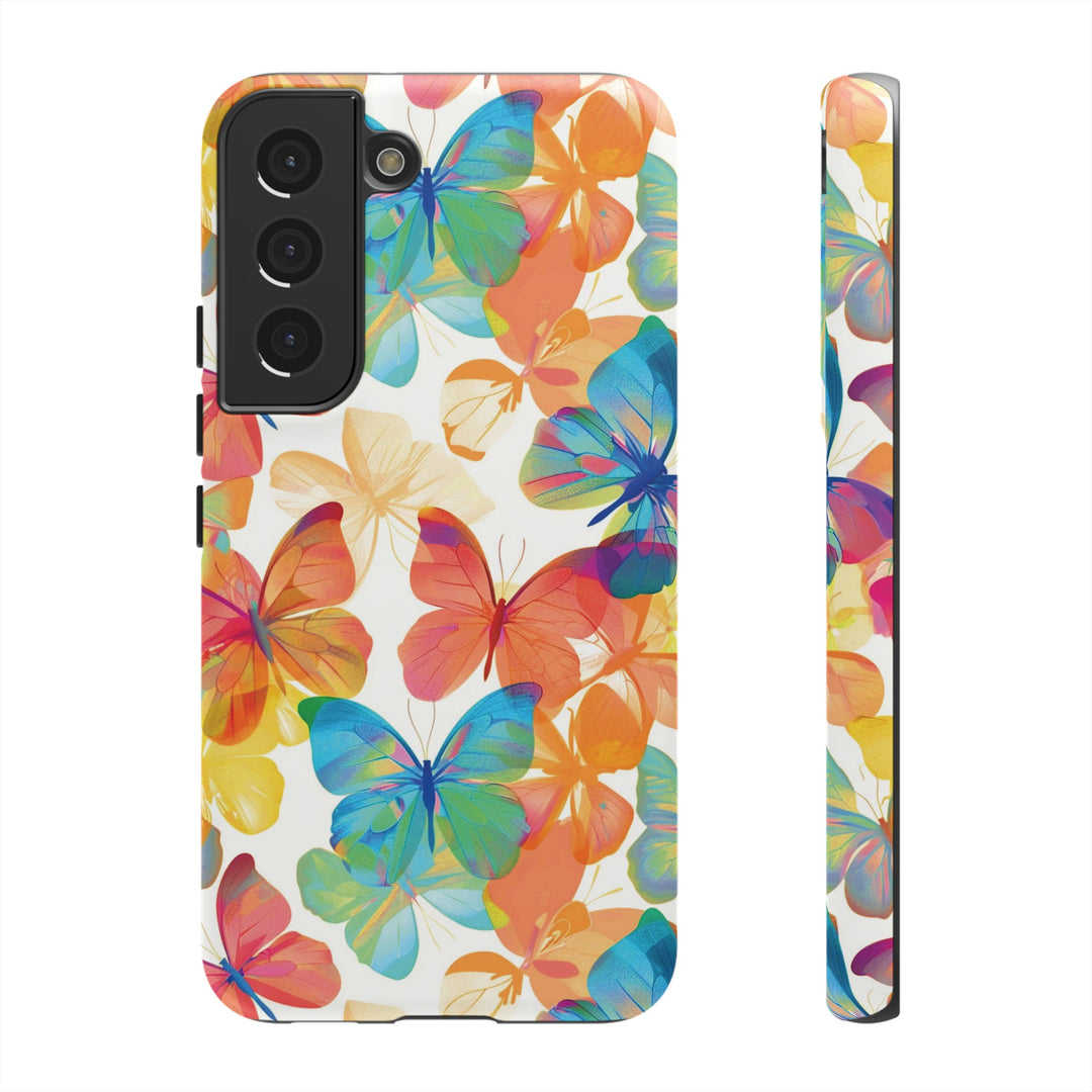 Cute Samsung Case | Cool Iphone Case | Summer Bright Butterflies, Samsung S24, S23, S22, S21, IPhone 15 Case | Iphone 14 Case, Iphone 13 Case - Studio40ParkLane