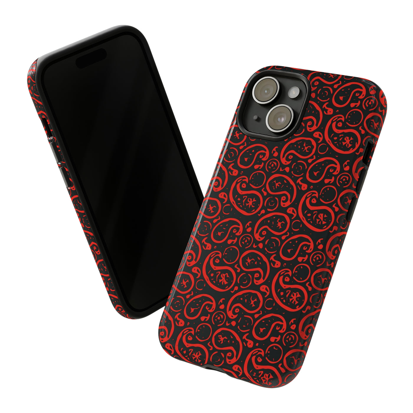 Cute IPhone Case | iPhone 15 Case | iPhone 15 Pro Max Case, Iphone 14 Case, Iphone 14 Pro Max Case IPhone Case for Art Lovers, Paisley Red