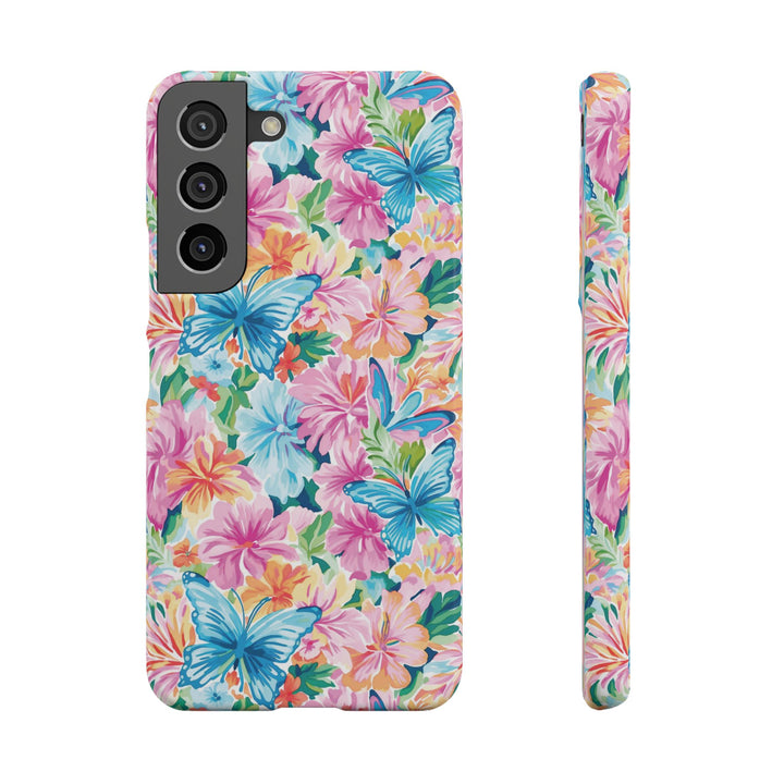 Sleek Snap Butterflies Flowers Cute Phone Case for iPhone 16 15 14 13 12 11 X Xs Max Xr Pro Plus Samsung Galaxy S24 S23 S22 S21 S20 Ultra
