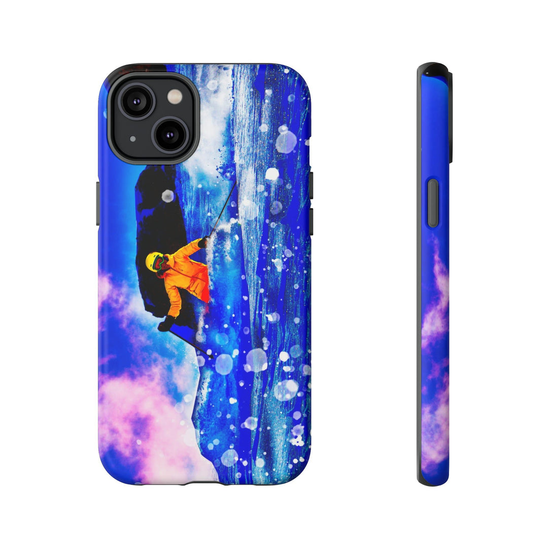 Cute IPhone Case | iPhone 15 Case | iPhone 15 Pro Max Case, Iphone 14 Case, Iphone 14 Pro Max Case IPhone Case for Art Lovers, Skier Mountain - Studio40ParkLane
