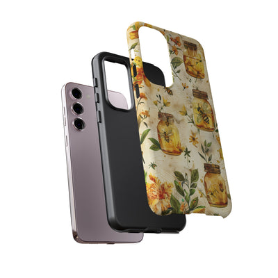 Impact Resistant, Honey Bees, Cute Phone Cases for Samsung S24, S23, S22, S21, IPhone 15 pro Iphone 14 pro Iphone 13 IPhone 12 Iphone 11