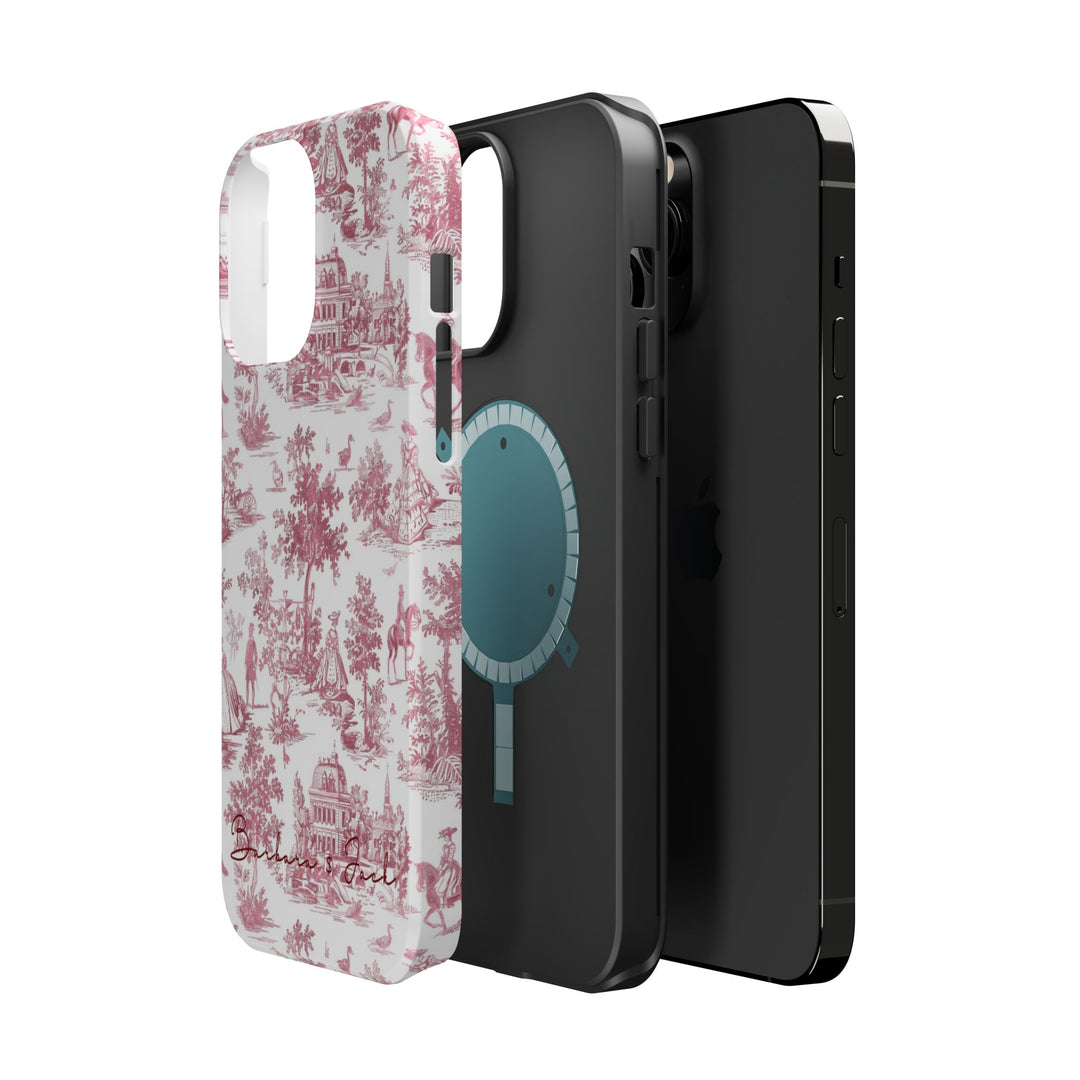 Magsafe French Toile Personalized Initial Custom Gift Cute Phone Cases for Iphone 16 Pro Max | iPhone 15, Pro Max Case, Iphone 14, 13, 12, 11, 10 - Studio40ParkLane