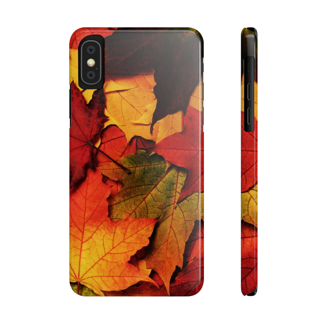 Slim Autumn Fall Leaves Gift Cute Phone Cases for Iphone 16 | iPhone 15 Case | iPhone 15 Pro Max Case, Iphone 14, Iphone 14 Pro Max, Iphone 13, Slim Mom Dad Gift - Studio40ParkLane