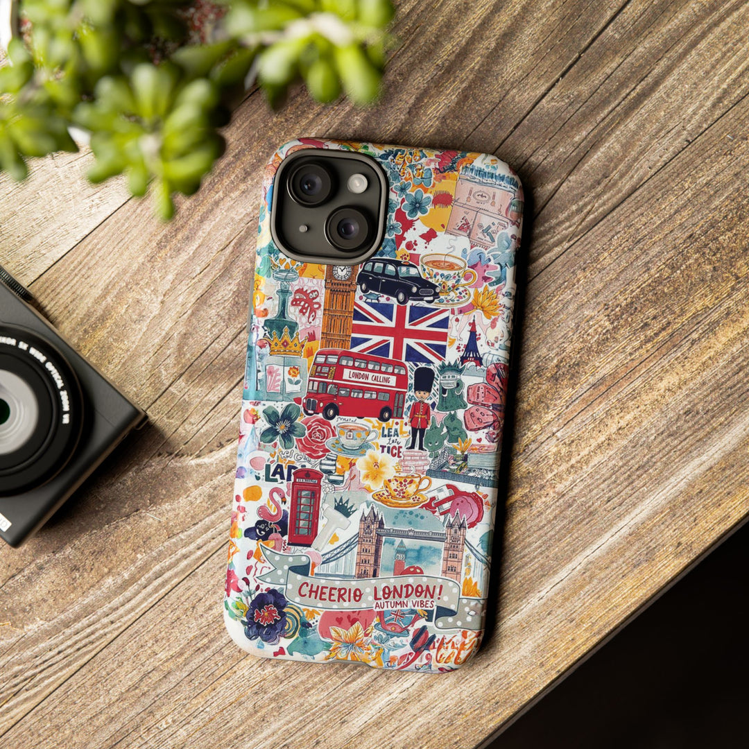 London England Coquette Collage Tough Premium Phone Case - For iPhone 17 Pro Max iPhone 16 Pro iPhone 15 Iphone 14 Plus 13 Pro 12 11 10 XR - Studio40ParkLane