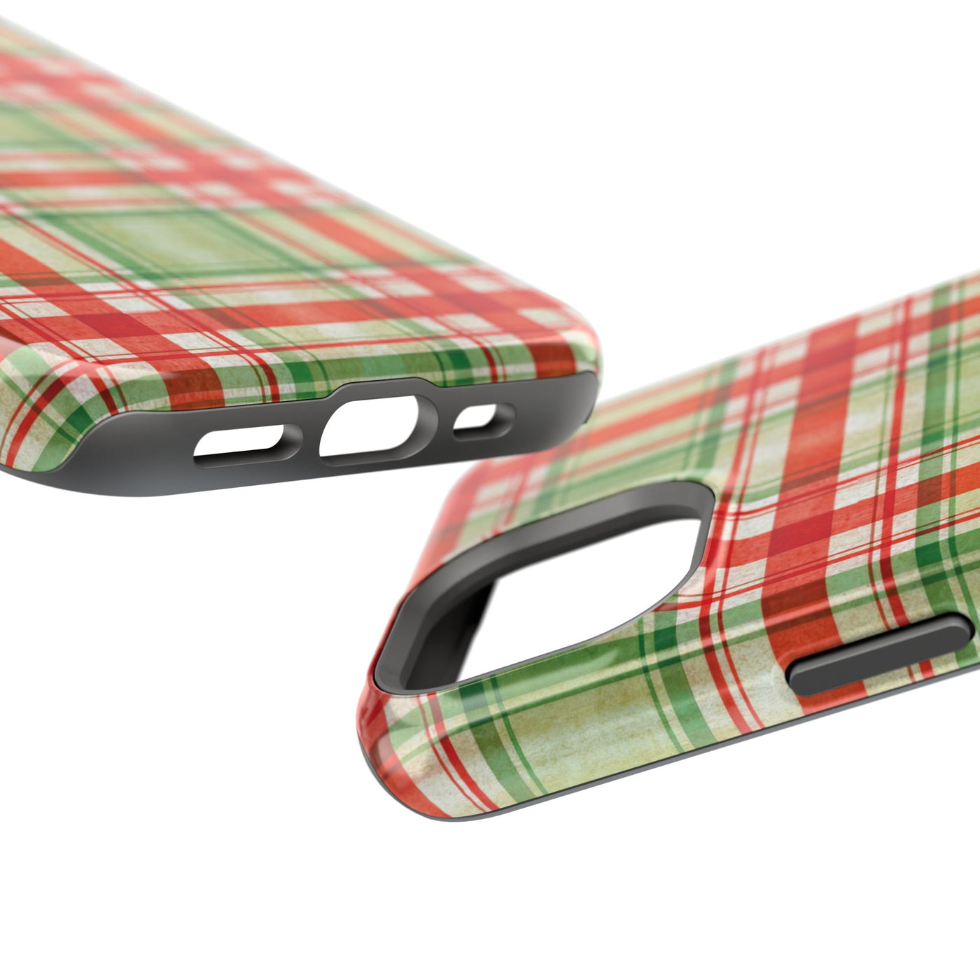 Aesthetic Tough Magsafe Red Green Checkered Phone Case - For iPhone 17 Pro Max iPhone 16 Pro iPhone 15 Iphone 14 Plus 13 Pro 12 11 10 - Studio40ParkLane