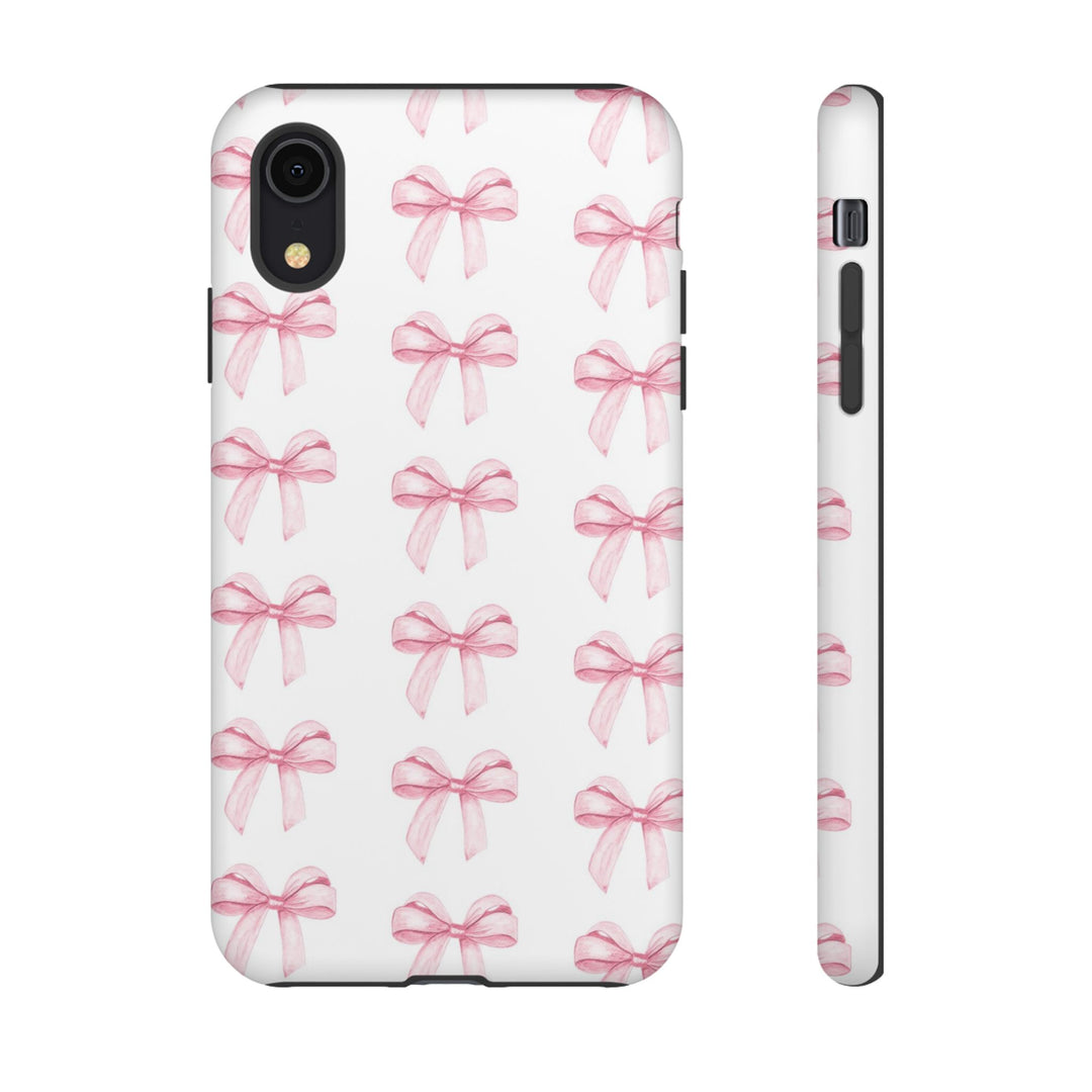 Pink Bows Cute Phone Case, for IPhone 16 Pro Max | Iphone 15, Iphone 14, IPhone 13 Case, 11 8 7, Samsung Galaxy S24, S23, S22, S21, 2 Layer Protection - Studio40ParkLane