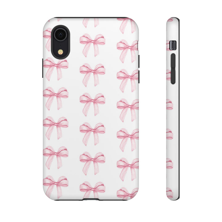 Pink Bows Cute Phone Case, for IPhone 16 Pro Max | Iphone 15, Iphone 14, IPhone 13 Case, 11 8 7, Samsung Galaxy S24, S23, S22, S21, 2 Layer Protection - Studio40ParkLane