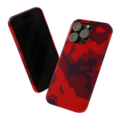 Slim Cute iPhone Cases - | iPhone 15 Case | iPhone 15 Pro Max Case, Iphone 14 Case, Iphone 14 Pro Max, Iphone 13, Red Camo Camouflage