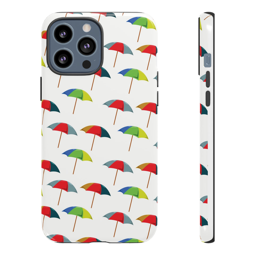 Cute IPhone Case | Colorful Beach Parasols, iPhone 15 Case | iPhone 15 Pro Case, Iphone 14 Case, Iphone 14 Pro Max Case, Protective Iphone Case - Studio40ParkLane