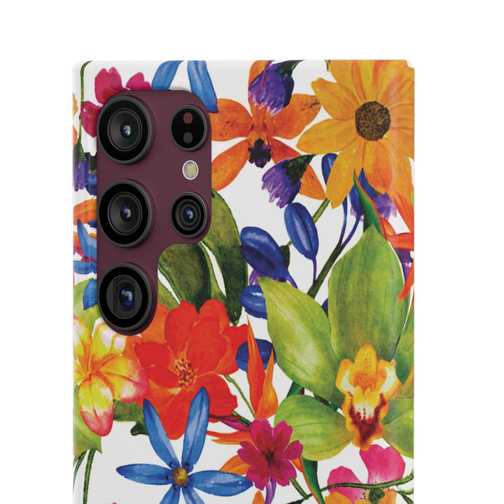 Sleek Snap Colorful Flowers Cute Phone Case for iPhone 16 15 14 13 12 11 X Xs Max Xr Pro Plus Samsung Galaxy S24 S23 S22 S21 S20 Note Ultra