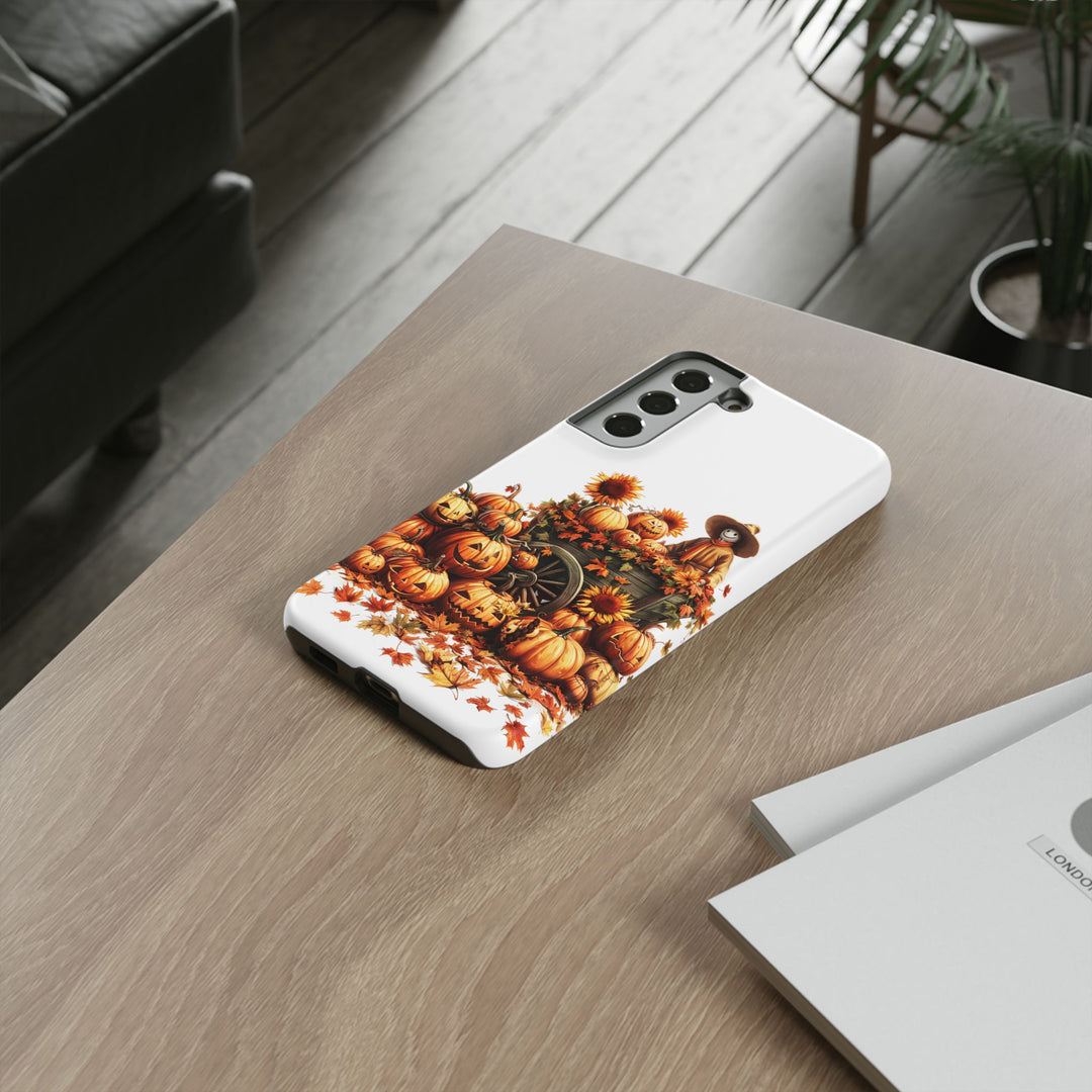 Impact Resistant, Fall Leaves Scarecrow, Cute Phone Cases for Samsung S24, S23, S22, S21, IPhone 15 pro Iphone 14 pro Iphone 13 IPhone 12 Iphone 11 - Studio40ParkLane