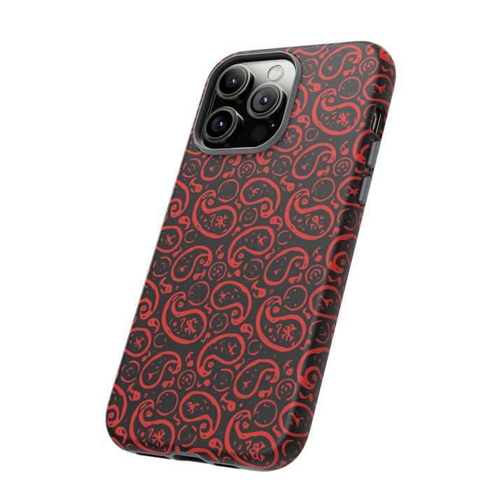 Cute IPhone Case | iPhone 15 Case | iPhone 15 Pro Max Case, Iphone 14 Case, Iphone 14 Pro Max Case IPhone Case for Art Lovers, Paisley Red - Studio40ParkLane
