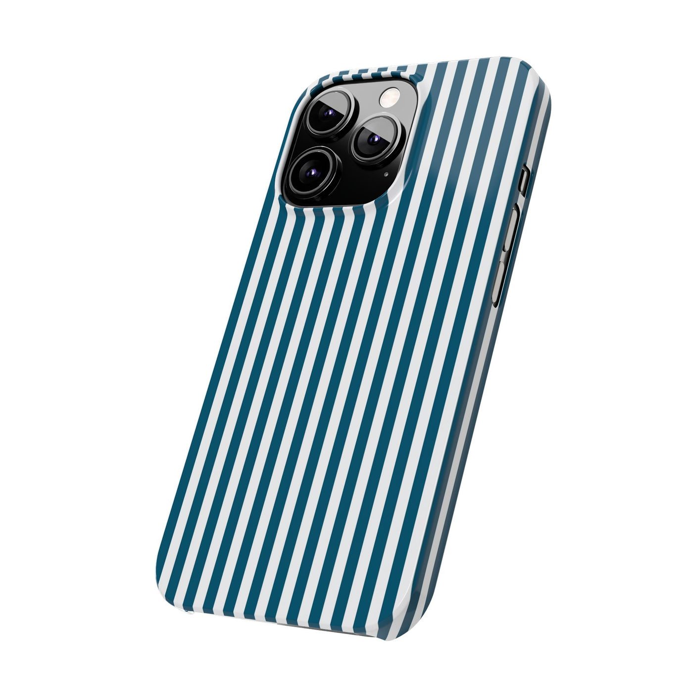 Slim Teal Blue Striped Cute Phone Case for Iphone 16 - | iPhone 15 Pro Max Case | iPhone 14 Case Iphone 13 12 11 10 9 8 7 X XS Gift for Her - Studio40ParkLane