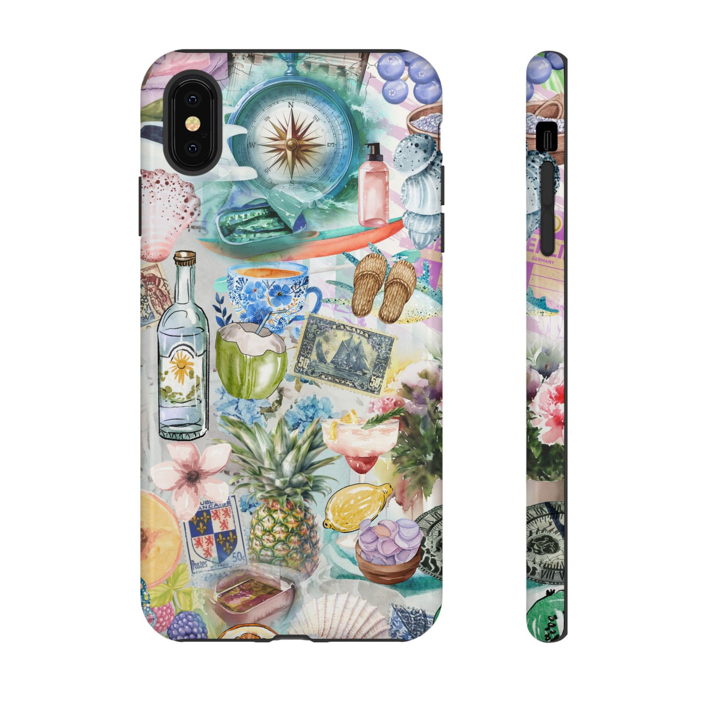 Impact Resistant, Travel Coquette Collage, Cute Phone Cases for Samsung S24, S23, S22, S21, IPhone 15 pro Iphone 14 pro Iphone 13 IPhone 12 Iphone 11