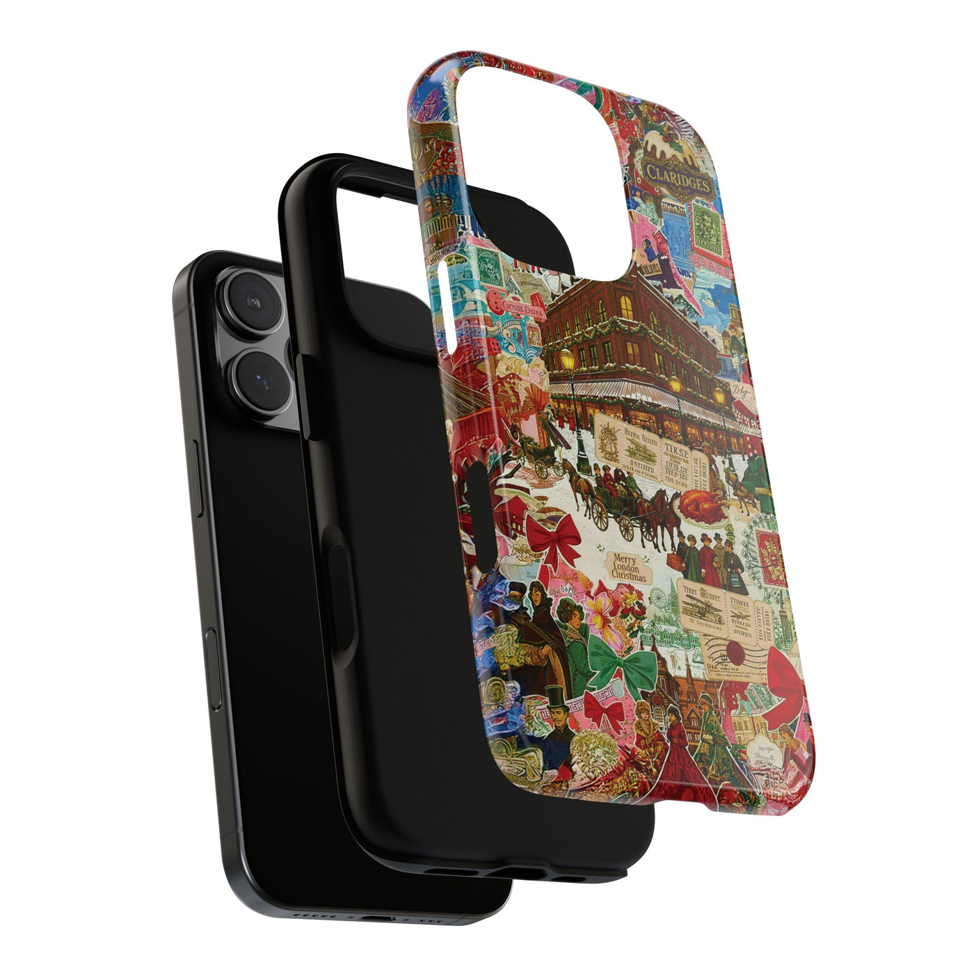 Aesthetic Tough London Coquette Collage Premium Phone Case - For iPhone 17 Pro Max iPhone 16 Pro iPhone 15 Iphone 14 Plus 13 Pro 12 11 10 XR - Studio40ParkLane