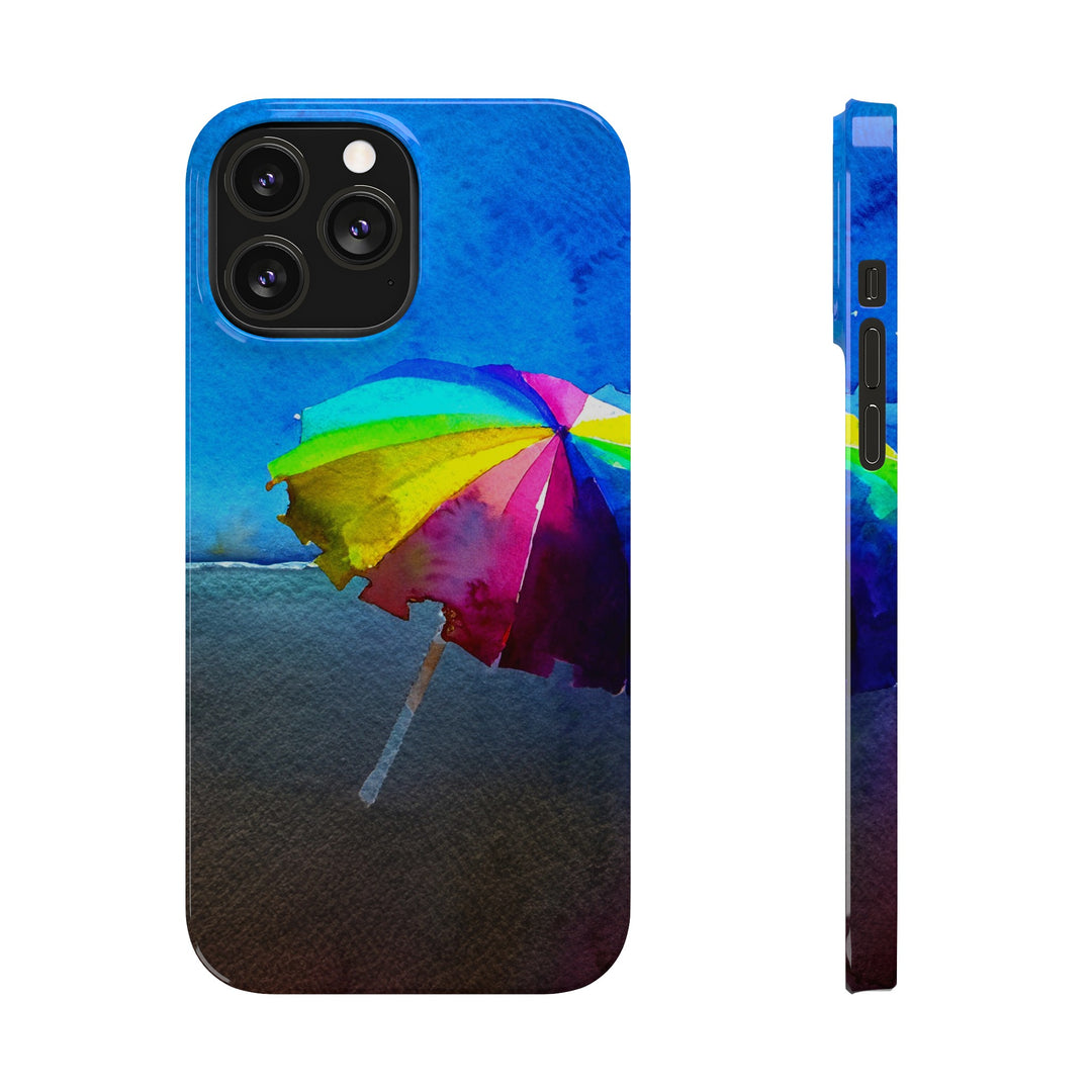 Slim Cute Phone Cases for Iphone - | iPhone 15 Case | iPhone 15 Pro Max Case, Iphone 14 Case, Iphone 14 Pro Max, Iphone 13, Summer Beach Umbrella - Studio40ParkLane