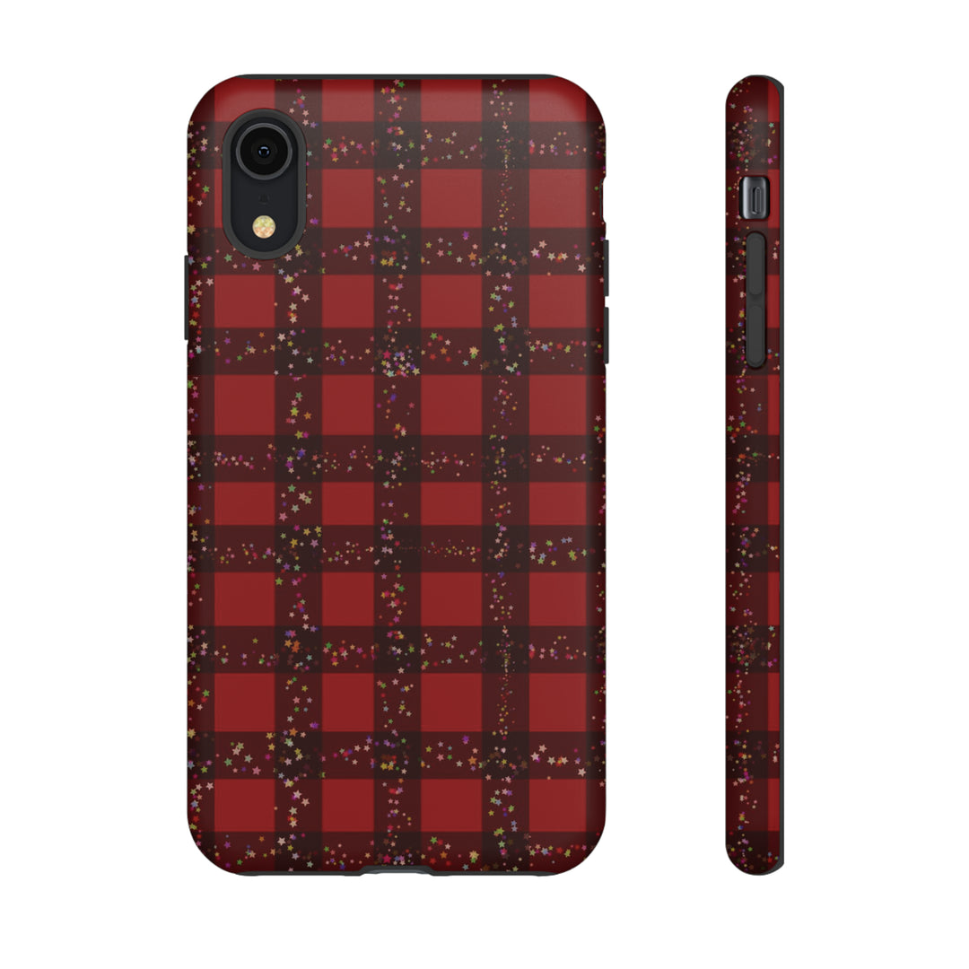 Cute IPhone Case | iPhone 15 Case | iPhone 15 Pro Max Case, Iphone 14 Case, Iphone 14 Pro Max Case IPhone Case for Art Lovers, Red Festive Plaid - Studio40ParkLane