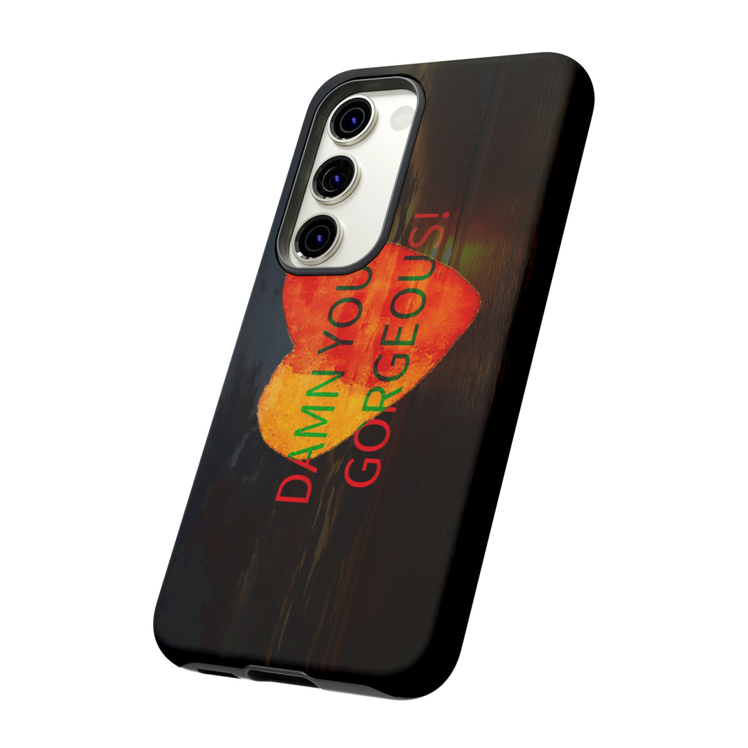 Cute Samsung Phone Case | Aesthetic Samsung Phone Case | Sunset Heart | Galaxy S23, S22, S21, S20 | Luxury Double Layer | Cool - Studio40ParkLane