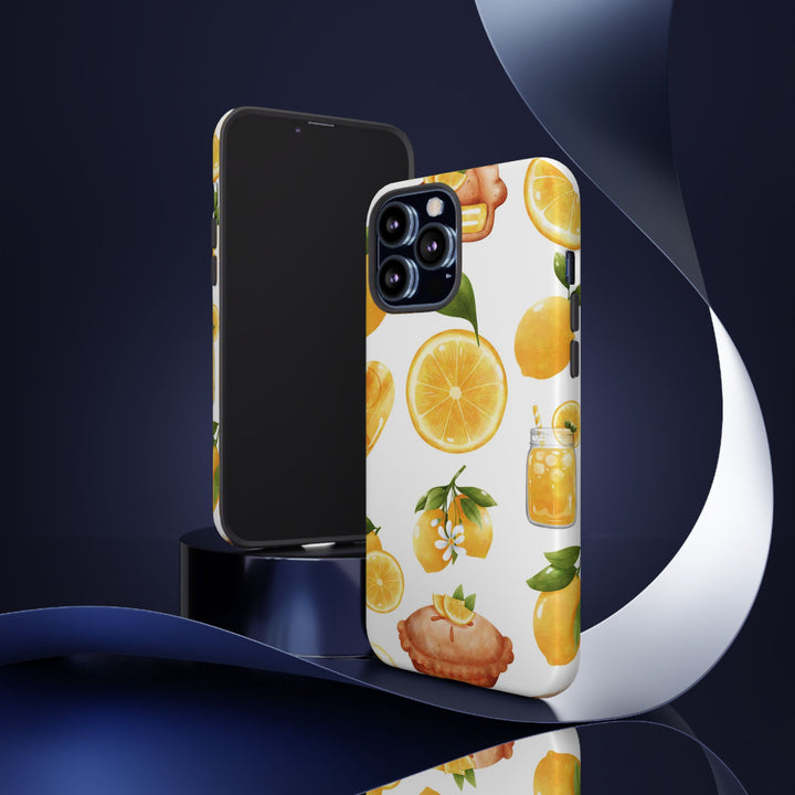 Impact Resistant, Lemon Fruit Pie, Cute Phone Cases for Samsung S24, S23, S22, S21, IPhone 15 pro Iphone 14 pro Iphone 13 IPhone 12 Iphone 11 - Studio40ParkLane