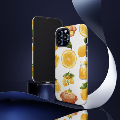 Impact Resistant, Lemon Fruit Pie, Cute Phone Cases for Samsung S24, S23, S22, S21, IPhone 15 pro Iphone 14 pro Iphone 13 IPhone 12 Iphone 11