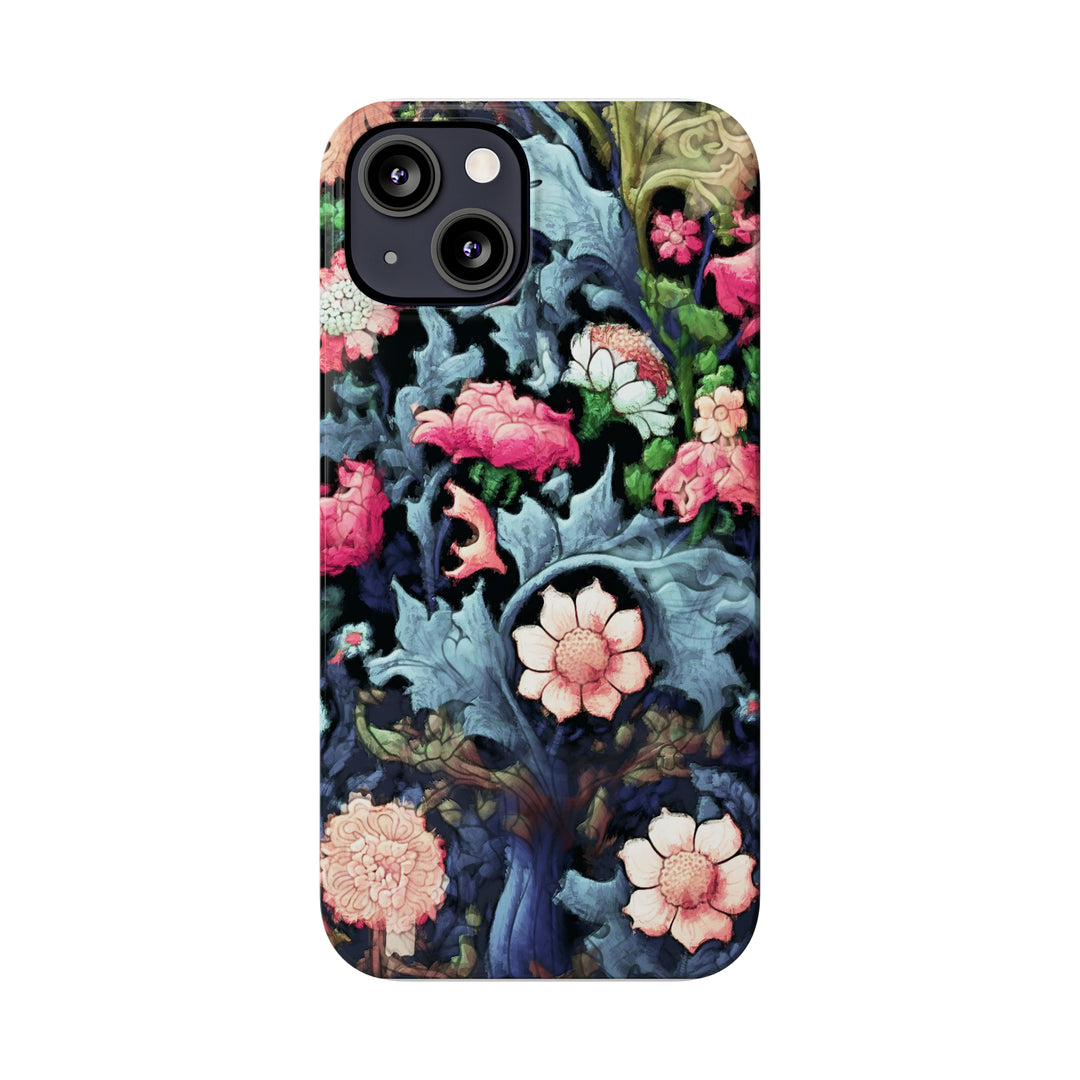 Slim Cute Phone Cases for Iphone - | iPhone 15 Case | iPhone 15 Pro Max Case, Iphone 14 Case, Iphone 14 Pro Max, Iphone 13, Flowers Scene - Studio40ParkLane