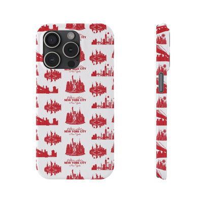 New York Skyline Red Collage Coquette Gift for Her Cute Phone Cases for Iphone 16 Pro Max | iPhone 15 Case | iPhone 15 Pro Max Case, Iphone 14, Iphone 14 Pro Max, Iphone 13 12 11 8 7