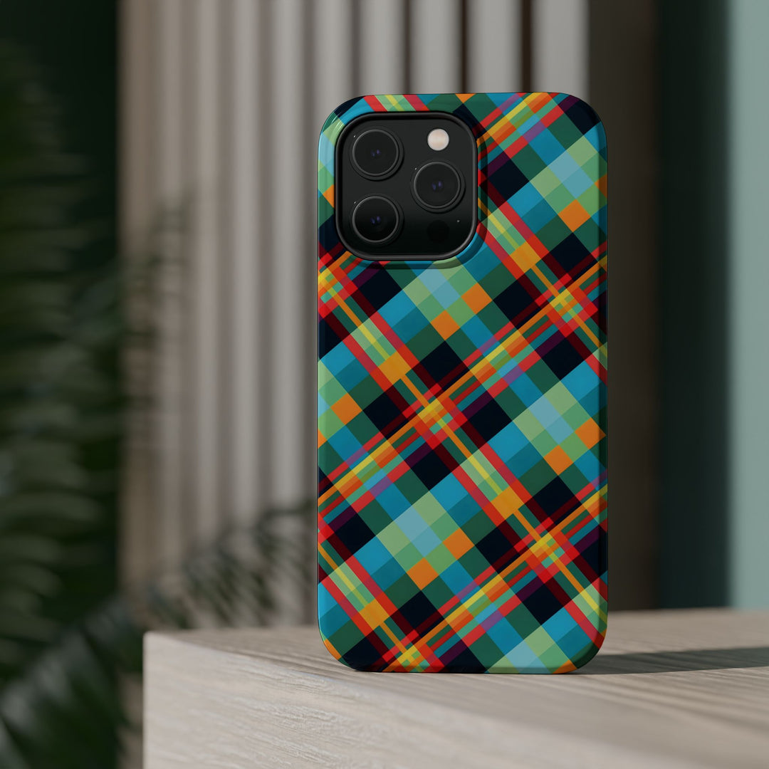 Checkered Plaid Magsafe Gift for Her Cute Phone Case for Iphone, | iPhone 16 | iPhone 15 Pro Max, Iphone 14 Pro Max, 13 12 11 10 9 8 7 - Studio40ParkLane