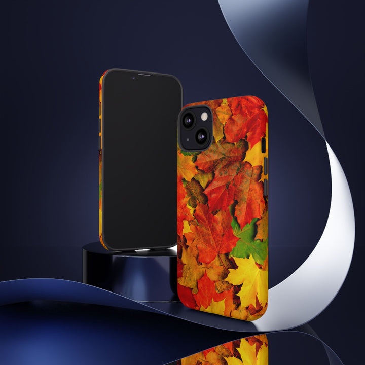 Fall Leaves Impact Resistant, Cute Phone Cases for Samsung S24, S23, S22, S21, IPhone 15 pro Iphone 14 pro Iphone 13 IPhone 12 Iphone 11 - Studio40ParkLane