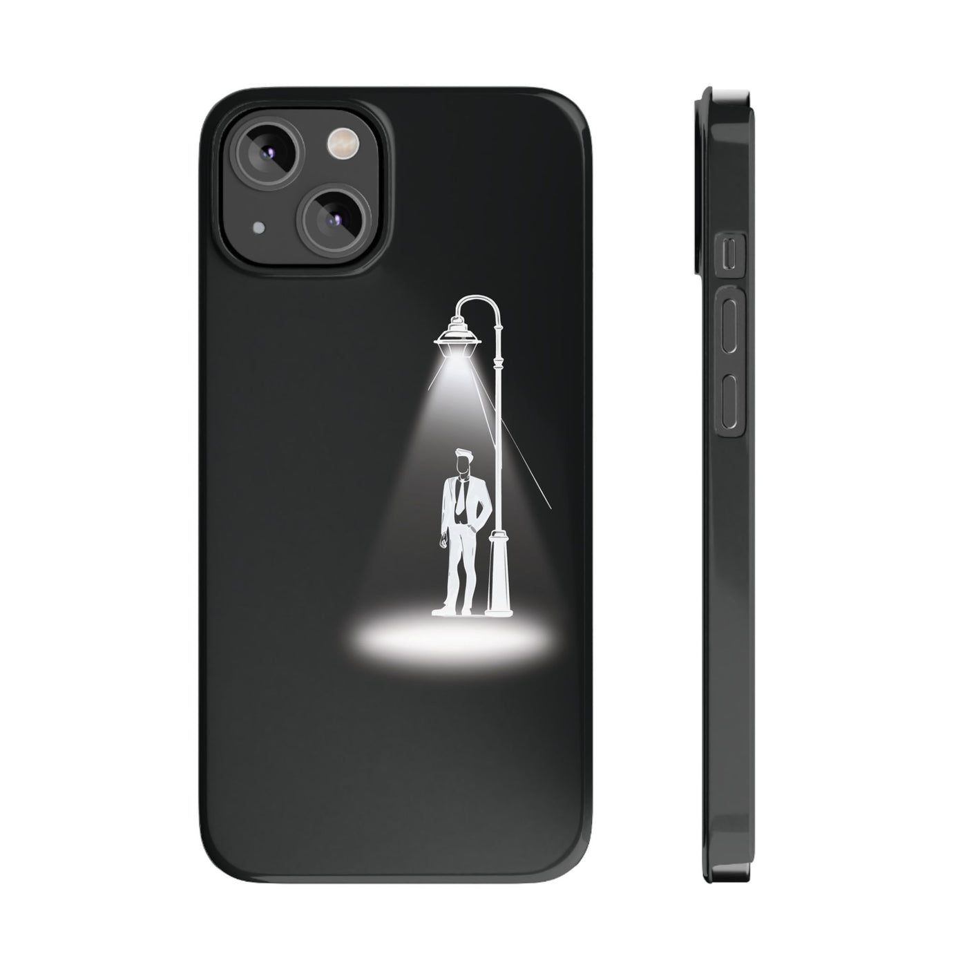 Slim Mystery Man Spotlight Gift for Her Cute Phone Cases for Iphone 16 Pro Max | iPhone 15 Case | iPhone 15 Pro Max Case, Iphone 14, 13, 12, 11, 10, 8, 7