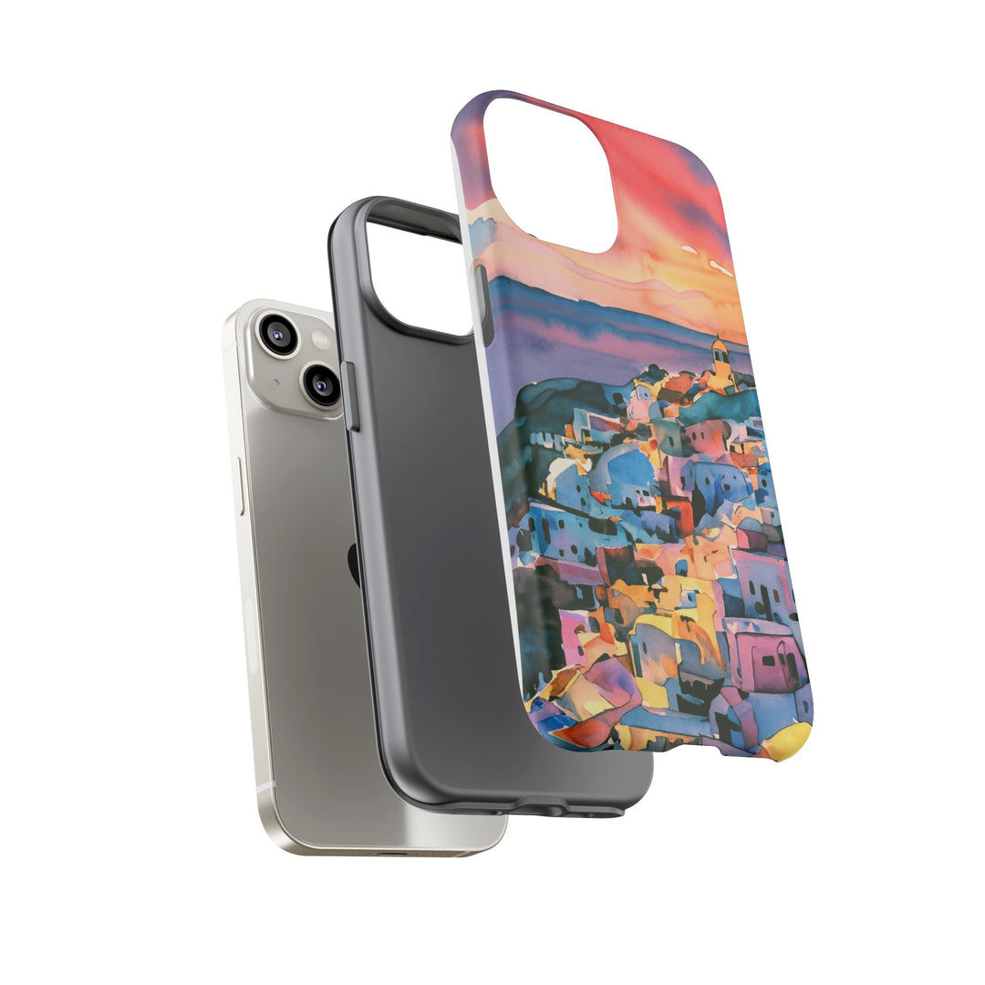 Impact Resistant, Greek Sunset, Cute Phone Cases for Samsung S24, S23, S22, S21, IPhone 15 pro Iphone 14 pro Iphone 13 IPhone 12 Iphone 11 - Studio40ParkLane