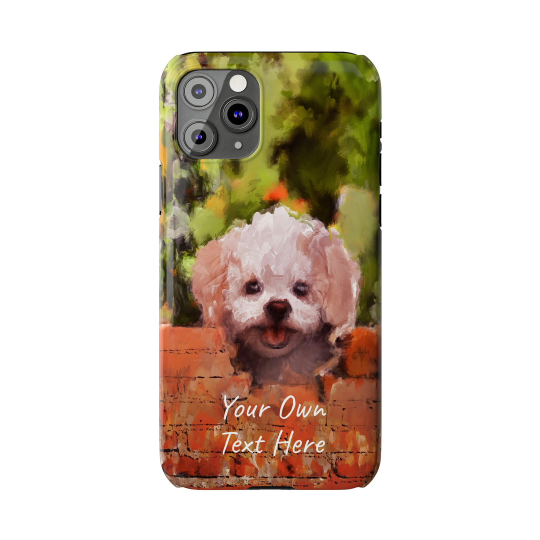 Slim Personalized Cute iPhone Cases - | iPhone 15 Case | iPhone 15 Pro Max Case, Iphone 14 Case, Iphone 14 Pro Max, Iphone 13, Bichon Frise Dog - Studio40ParkLane