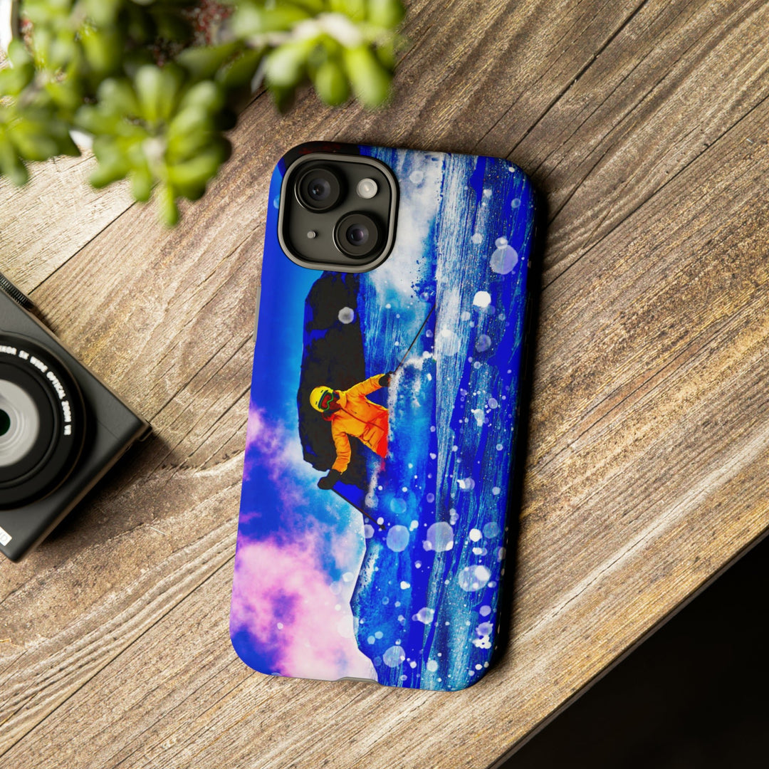 Cute IPhone Case | iPhone 15 Case | iPhone 15 Pro Max Case, Iphone 14 Case, Iphone 14 Pro Max Case IPhone Case for Art Lovers, Skier Mountain - Studio40ParkLane
